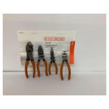 New 4-Piece Black & Decker Plier Set