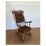 Wooden Rocking Chair with Cushions...see photos for condition