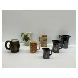 Seven Assorted Decorative Pitchers and Beer Mugs