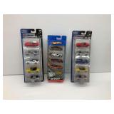 Three Maisto & Hot Wheels 5-Car Packs