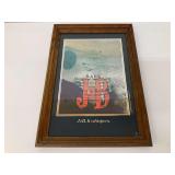 Framed J&B Scotch Whiskey Advertising Mirror