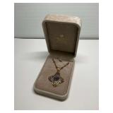 Sterling Silver Floral Pendant Necklace