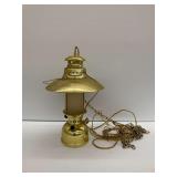 Brass Tone Electric Hanging Lantern