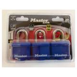 New Master Lock 312TRI Value Pack of Three Padlocks