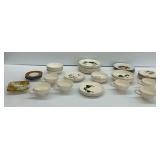 Vintage Plates, Bowls and Cups - Bavaria Germany, Poppy Trail, Garden City Pottery