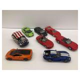 Eight Scale Model Cars