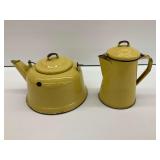 Enamelware Kettle and Coffee Pot