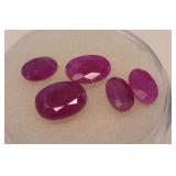 Five Faceted Garnet Gemstones.....5.00 carats