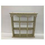 Distressed Off-White Wooden Wall Shelf