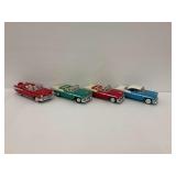 Four Replica Chevy Bel Air Diecast Model Cars