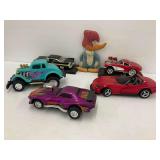 Group of Model Cars and Woody Woodpecker Plush