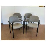 Set of Four Upholstered Arm Chairs