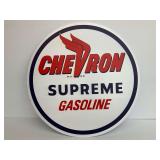 Chevron Supreme Gasoline Round Sign