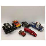 Assorted Toy Trucks - Monster Trucks, Fire Truck, Tow Truck & Jeep