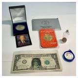 Eisenhower Dollar, Alan Kulwicki Medallion, Novelty Money Collection