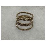 Three Sterling Silver Rings