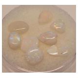 Eight Rainbow Moonstone Gemstones....2.95 carats