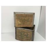 Pair of Vintage Pinehurst Farms Inc. Rockford IL Wooden Crates