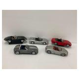 Five Diecast Car Models