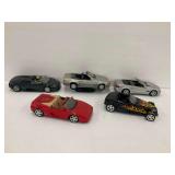 Five Diecast Convertible Cars