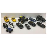 Group of Diecast Model Cars & Monster Trucks - Dodge Viper, Ford Mustang, PT Cruiser