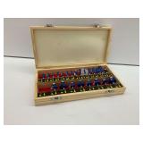 Wood Router Bit Set with Storage Box... one missing