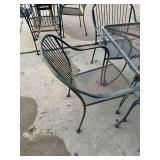 Metal Patio Table Set ... Table Measures 30 x 28 x 28 Inches ... Chairs Measure 32 Inches Tall