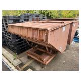 Galbreath Hopper Self-Dumping Industrial Dumpster on Wheels ... 54 x 60 x 64 Inches