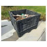 Collapsible Bulk Container w/ Scrap wood ... Measures 34 x 45 x 48 Inches