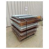 Assorted Pallet Racks ... Rusted measure 48 x 60 . ... Grey Measures 48 x 45 In.