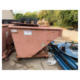 Galbreath Hopper Self-Dumping Industrial Dumpster on Wheels ... 54 x 60 x 64 Inches