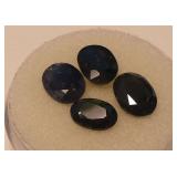 Four Faceted Blue Sapphire Gemstones....5.90 carats