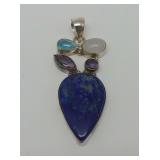 Sterling Silver Multi-Stone Pendant