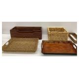 Basket and Tray Group - Decorative Storage Solutions