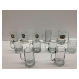 Group of Glass Beer Mugs