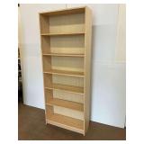 Light Wood Bookcase/Display Unit with Adjustable Shelves