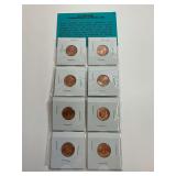 Eight US Treasury Commemorative Medallions