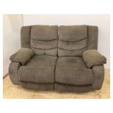 Upholstered Double Reclining Loveseat... some discoloration