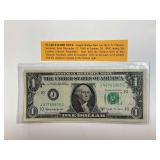 Scarce Barr Note - Joseph Walker Barr Signature One Dollar Bill