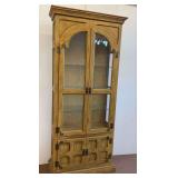 John M. Smyth Illuminated Display Cabinet with Glass Shelves