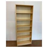 Light Wood Bookcase/Display Unit with Adjustable Shelves