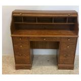 Roll Top Desk with Drawers and Shelves