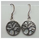 Sterling Silver "Tree of Life" Earrings