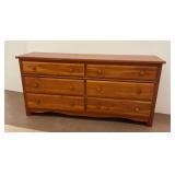 Wooden 6-Drawer Dresser