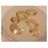 Six Faceted Citrine Gemstones...4.25