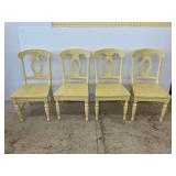 Set of Four Wooden Dining Chairs