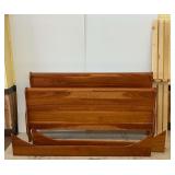 King Size Wooden Sleigh Bed Frame with Rails and Hardware