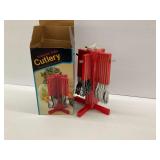 24-Piece Stainless Steel Cutlery Set with Stand