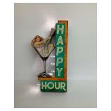 Happy Hour Illuminated Sign with Pin-Up Girl... works