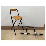 Perfect Fitness Multi-Gym Exercise Bar and Folding Stool